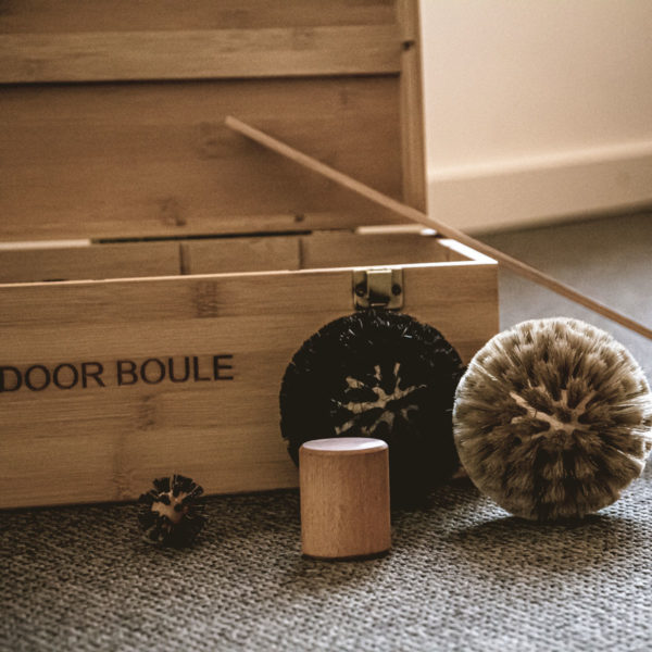 Indoor Boule Set aus Holz und Borsten